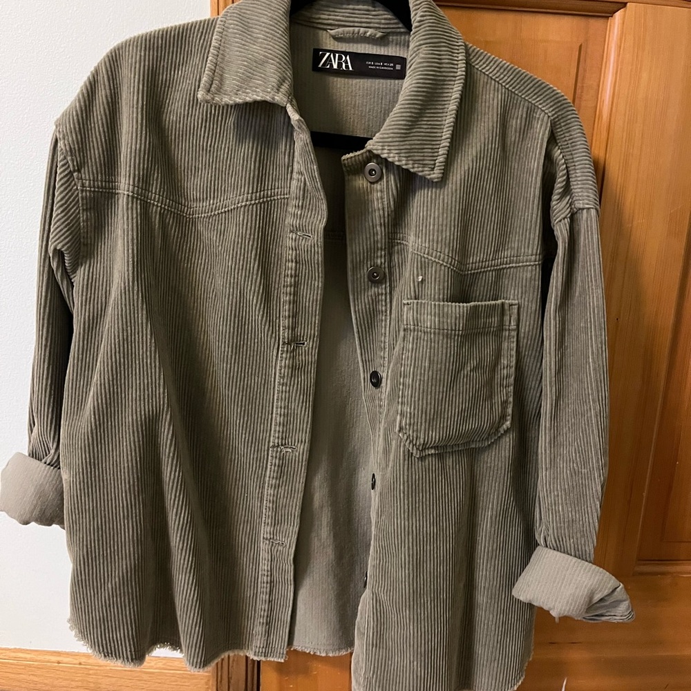 Zara green corduroy jacket